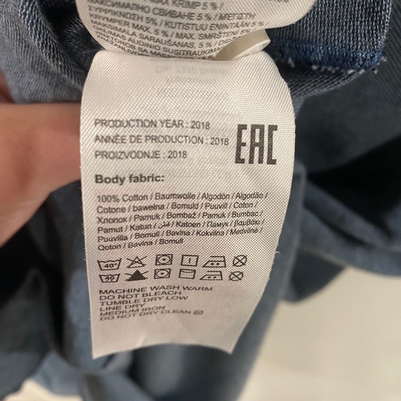 ONLY & SONS Collarless Slim Fit Button-Down Short Sleeve Shirt - Picture 11 of 12